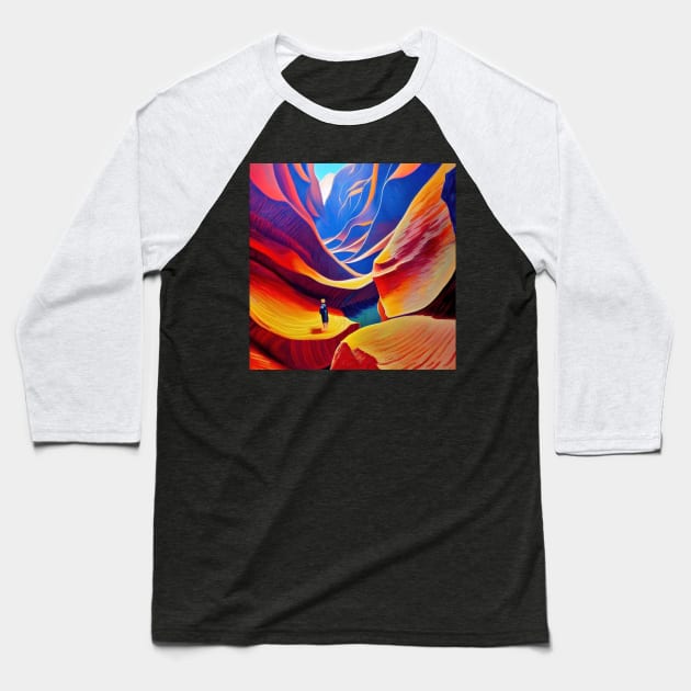 Antelope Canyon painting in Vincent van Gogh style Baseball T-Shirt by Classical